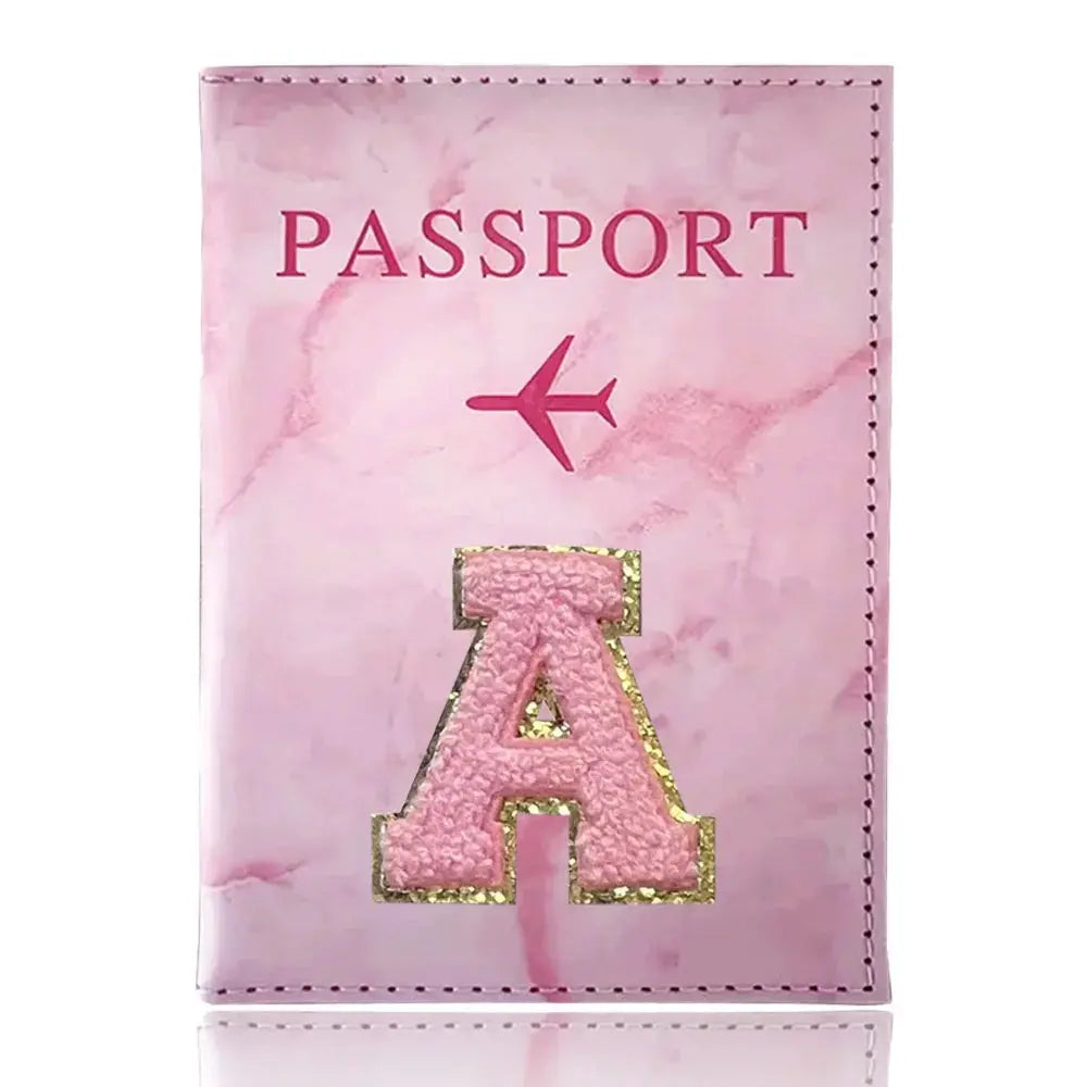PU Passport Holder Pink Color Ticket Passport Covers Embroidery Label Series ID Credit Card Holder Cover Travel Accessorie TravelTimesAwait