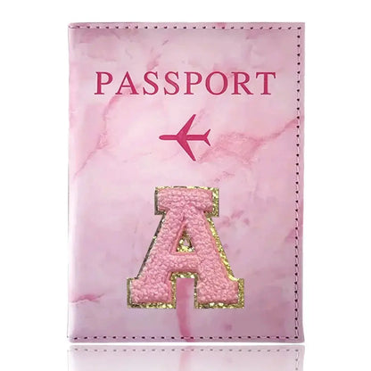 PU Passport Holder Pink Color Ticket Passport Covers Embroidery Label Series ID Credit Card Holder Cover Travel Accessorie TravelTimesAwait