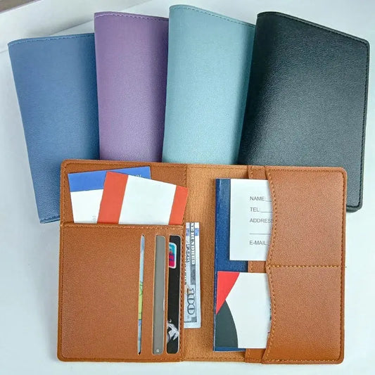 Travel PU Passport Cover Multiple Card Slots Passport Bag Bussiness Ticket Holder Passport Holder Case Travel Accessories TravelTimesAwait