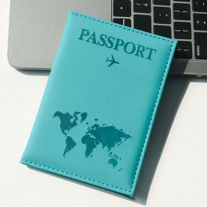 Passport Holder Map PU Passport Cover Travel Essential Cruise Must Have Passport Holders Slim and Portable for Travel TravelTimesAwait