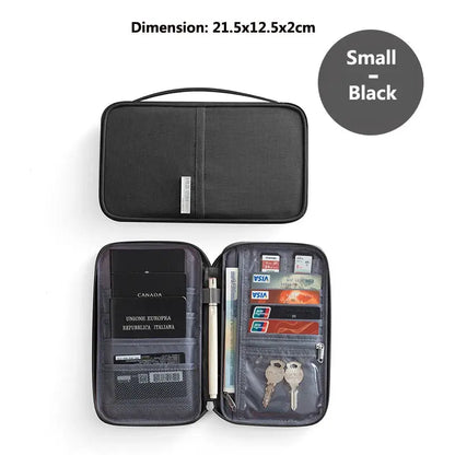 Travel Wallet Family Passport Holder Multi-pockets Waterproof Document Case Organizer Travel accessories Document Bag Cardholder TravelTimesAwait