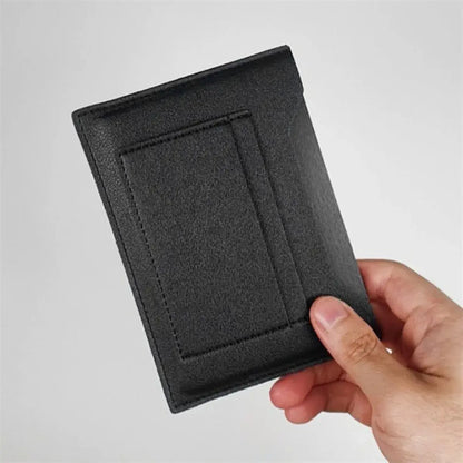 PU Leather Passport Holder Simplistic Portable Travel Document Card Case Storage Bag for International Trips TravelTimesAwait