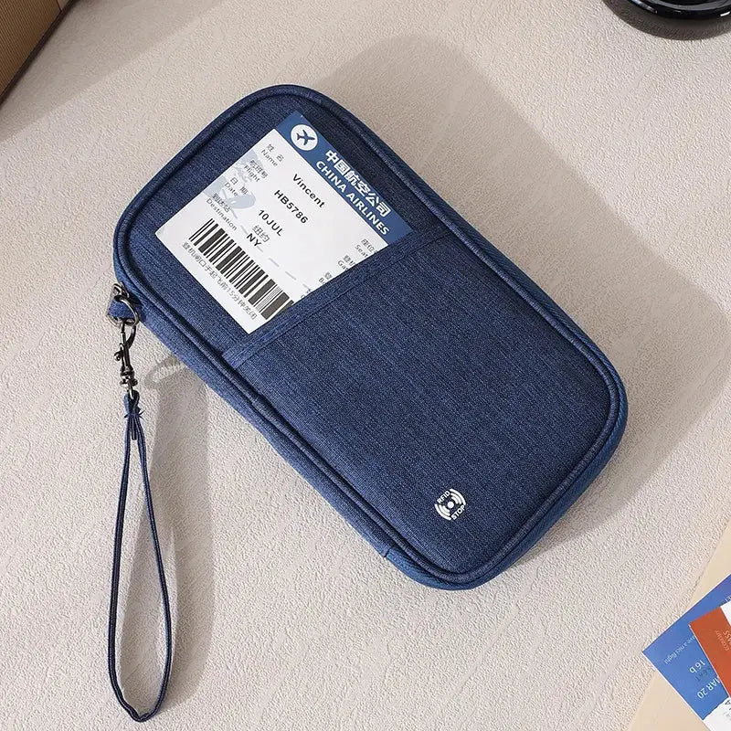Passport Holder Bag Family Rfid Blocking Passport Wallet Travel Essentials Wallet Travel Document Organizer Credit Cards Case TravelTimesAwait