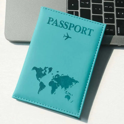 Passport Holder Map PU Passport Cover Travel Essential Cruise Must Have Passport Holders Slim and Portable for Travel TravelTimesAwait