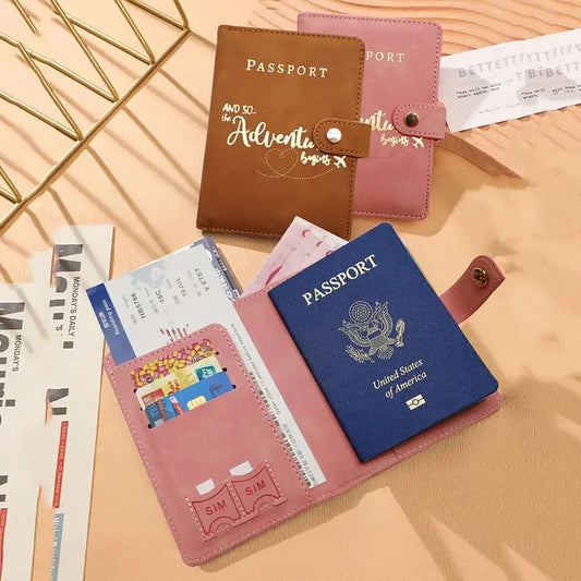 Passport Holder for Travel Personalized Passport Cover Wallet Case for Travel Accessories Passport Book Holders for Women/Men TravelTimesAwait