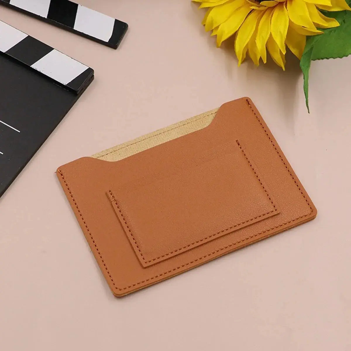 PU Leather Passport Holder Simplistic Portable Travel Document Card Case Storage Bag for International Trips TravelTimesAwait