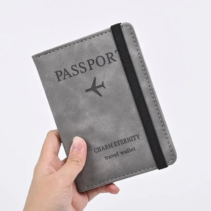 Men PU Leather Wallet Travel Passport Purse Card Male Travel Accessories Hand Carry Passport Business Cards Holder Wallet TravelTimesAwait