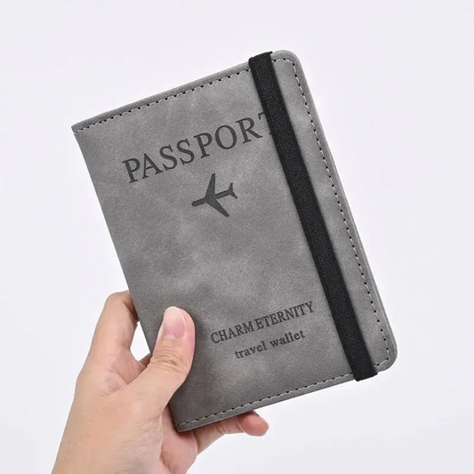Men PU Leather Wallet Travel Passport Purse Card Male Travel Accessories Hand Carry Passport Business Cards Holder Wallet TravelTimesAwait