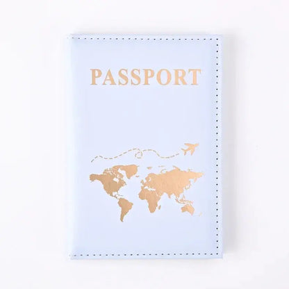 Fashion Women Travel Passport Cover Holder Case ID Credit Card Holder Travel Accessories Map Passports Wallet Ticket Protective TravelTimesAwait