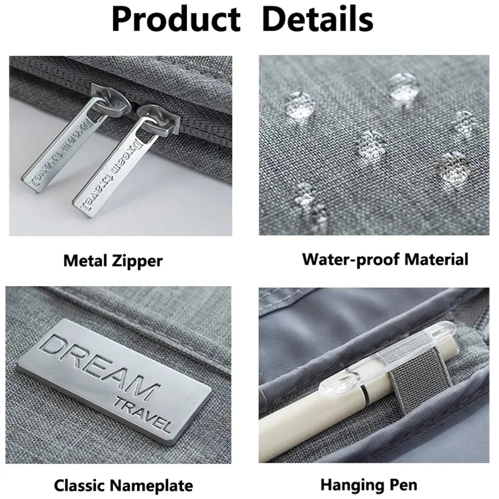 Travel Wallet Family Passport Holder Multi-pockets Waterproof Document Case Organizer Travel accessories Document Bag Cardholder TravelTimesAwait