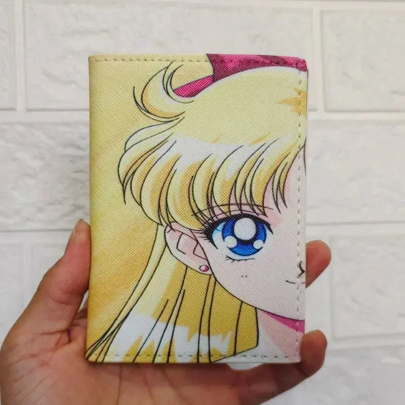 Sailor Moon Tsukino Usagi Anime Cartoon Passport Holder ID Folder Travel Passport Case Student Cosplay Bus Holder Kids Gifts TravelTimesAwait