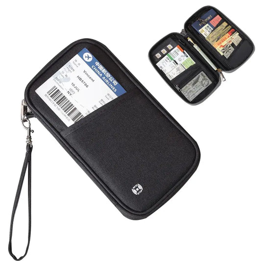 Passport Holder Bag Family Rfid Blocking Passport Wallet Travel Essentials Wallet Travel Document Organizer Credit Cards Case TravelTimesAwait