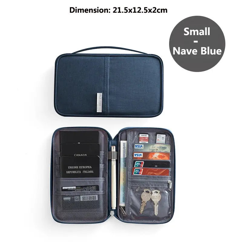 Travel Wallet Family Passport Holder Multi-pockets Waterproof Document Case Organizer Travel accessories Document Bag Cardholder TravelTimesAwait