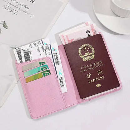 Sanrio Hello Kitty Passport Holder Business Travel Document Bag Passport Cover Passport Carrying Bag PU Leather Name Card Holder TravelTimesAwait