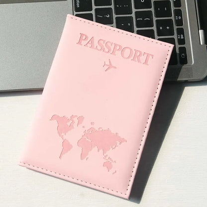 Passport Holder Map PU Passport Cover Travel Essential Cruise Must Have Passport Holders Slim and Portable for Travel TravelTimesAwait