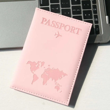 Passport Holder Map PU Passport Cover Travel Essential Cruise Must Have Passport Holders Slim and Portable for Travel TravelTimesAwait