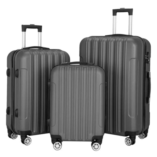 3-in-1 Multifunctional Large Capacity Traveling Storage Suitcase Luggage Set Dark Gray TravelTimesAwait