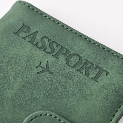 Passport Covers Women Men Letter Print Passport Holder Flight Ticket Clips ID Bank Credit Card Holder Passport Travel Organizer TravelTimesAwait