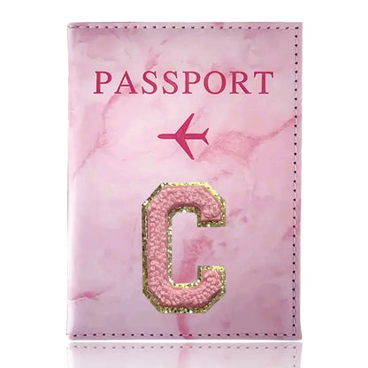 PU Passport Holder Pink Color Ticket Passport Covers Embroidery Label Series ID Credit Card Holder Cover Travel Accessorie TravelTimesAwait