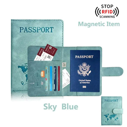 Passport Holder for Travel Essentials  Passport Wallet Cover Case for Travel  Accessories,Passport Book Holders for Women/Men TravelTimesAwait