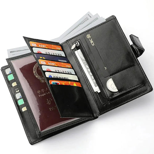 Stylish Travel Passport Bag Multi-Card Card Holder Portable Multi-Function Men's Wallet TravelTimesAwait