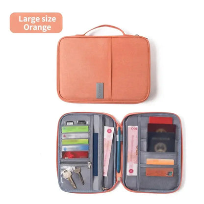 1PC Portable Travel Plane Bag Waterproof High Quality Business Passport Bag Multi-functional Cationic Document Storage TravelTimesAwait