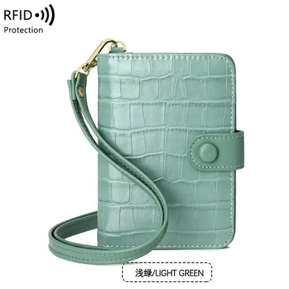 Passport Holder with Neck Lanyard Card Holders Travel Passport Cover RFID Blocking Passport Wallet for Men and Women TravelTimesAwait