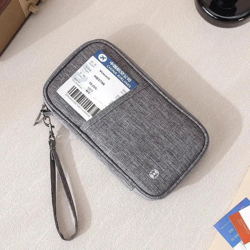 Passport Holder Bag Family Rfid Blocking Passport Wallet Travel Essentials Wallet Travel Document Organizer Credit Cards Case TravelTimesAwait