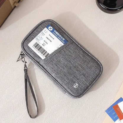 Passport Holder Bag Family Rfid Blocking Passport Wallet Travel Essentials Wallet Travel Document Organizer Credit Cards Case TravelTimesAwait