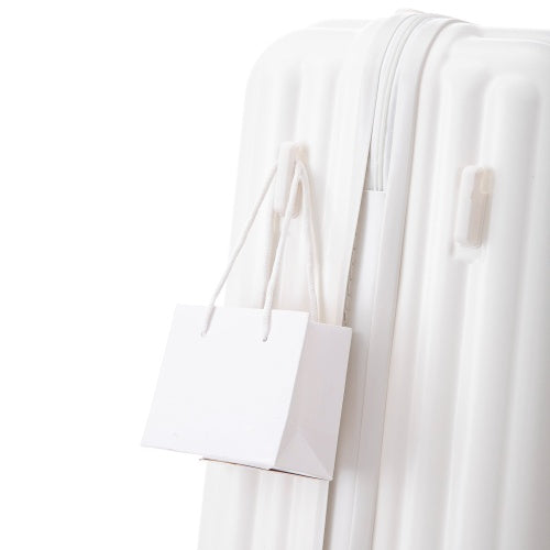 ABS Spinner Wheel Luggage  Carry On Suitcase  With Cup Holder  USB Port  Phone Holder 20  24   28