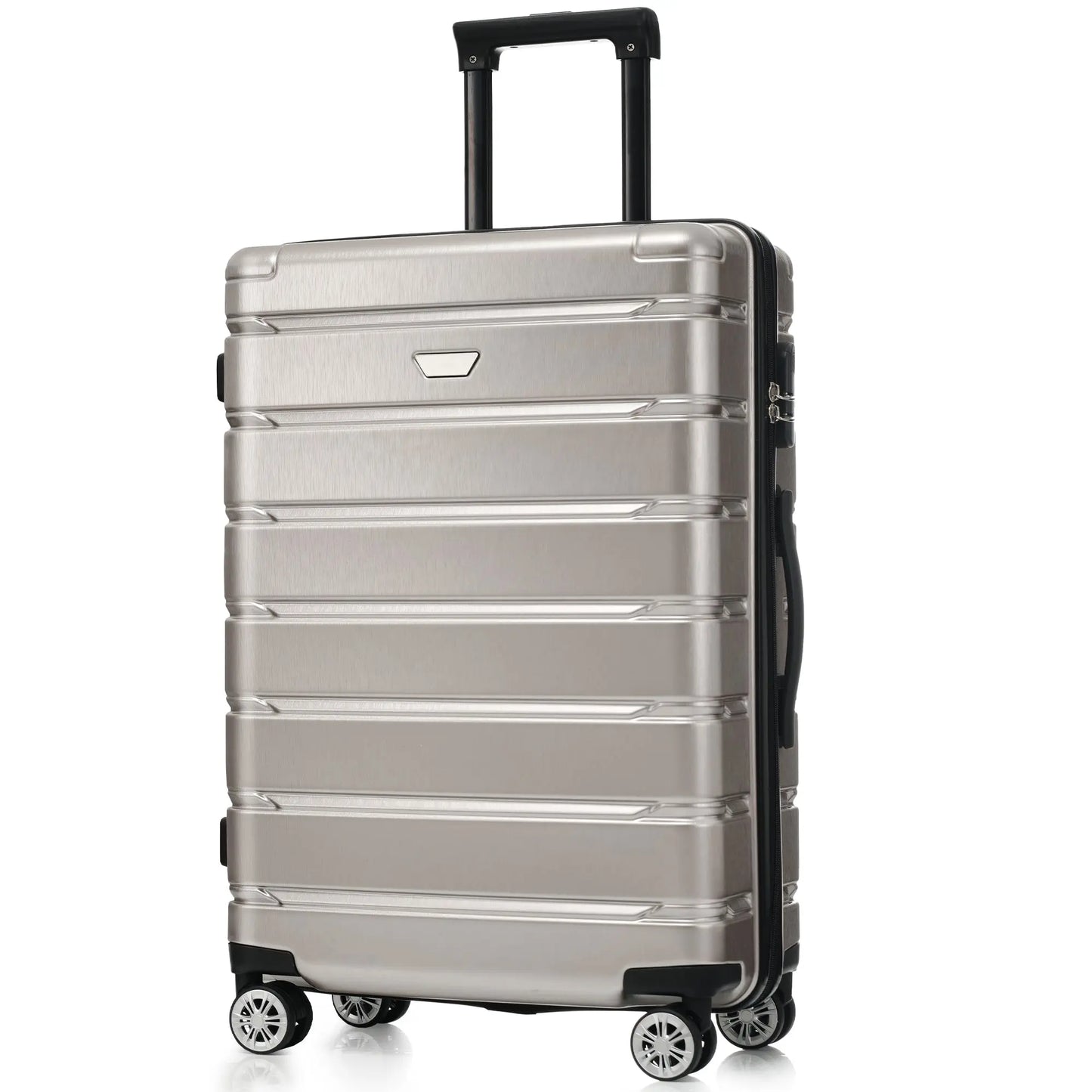 Hardshell Luggage Set 3 Piece, Durable ABS+PC Travel Suitcase with Sangria Beech