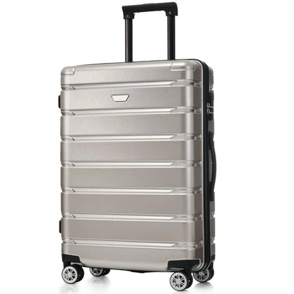 Hardshell Luggage Set 3 Piece, Durable ABS+PC Travel Suitcase with Sangria Beech