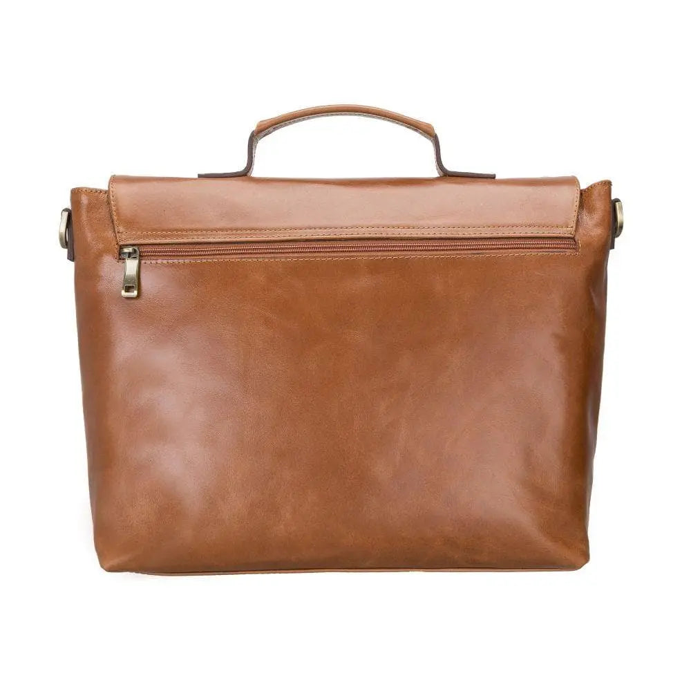 Olympus Genuine Leather Bag, Briefcase, Notebook Bag - 13"/17" Silver Epimetheus