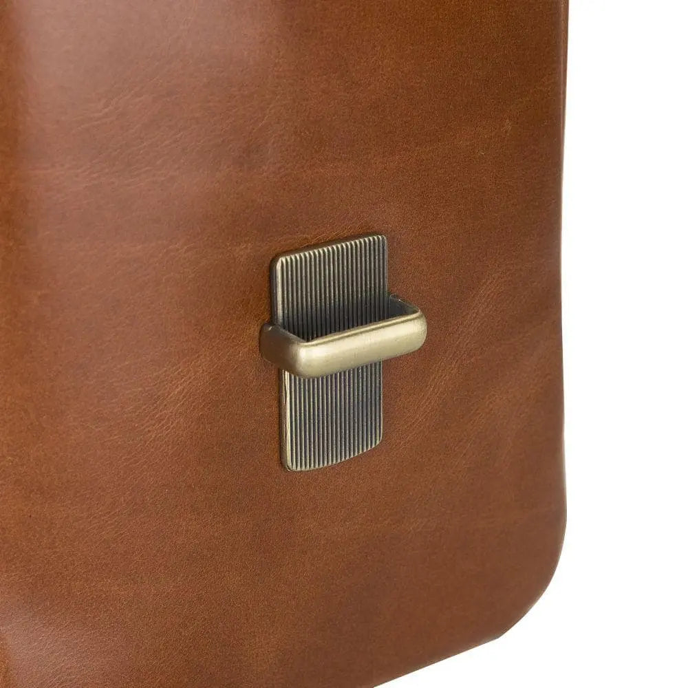 Olympus Genuine Leather Bag, Briefcase, Notebook Bag - 13"/17" Silver Epimetheus