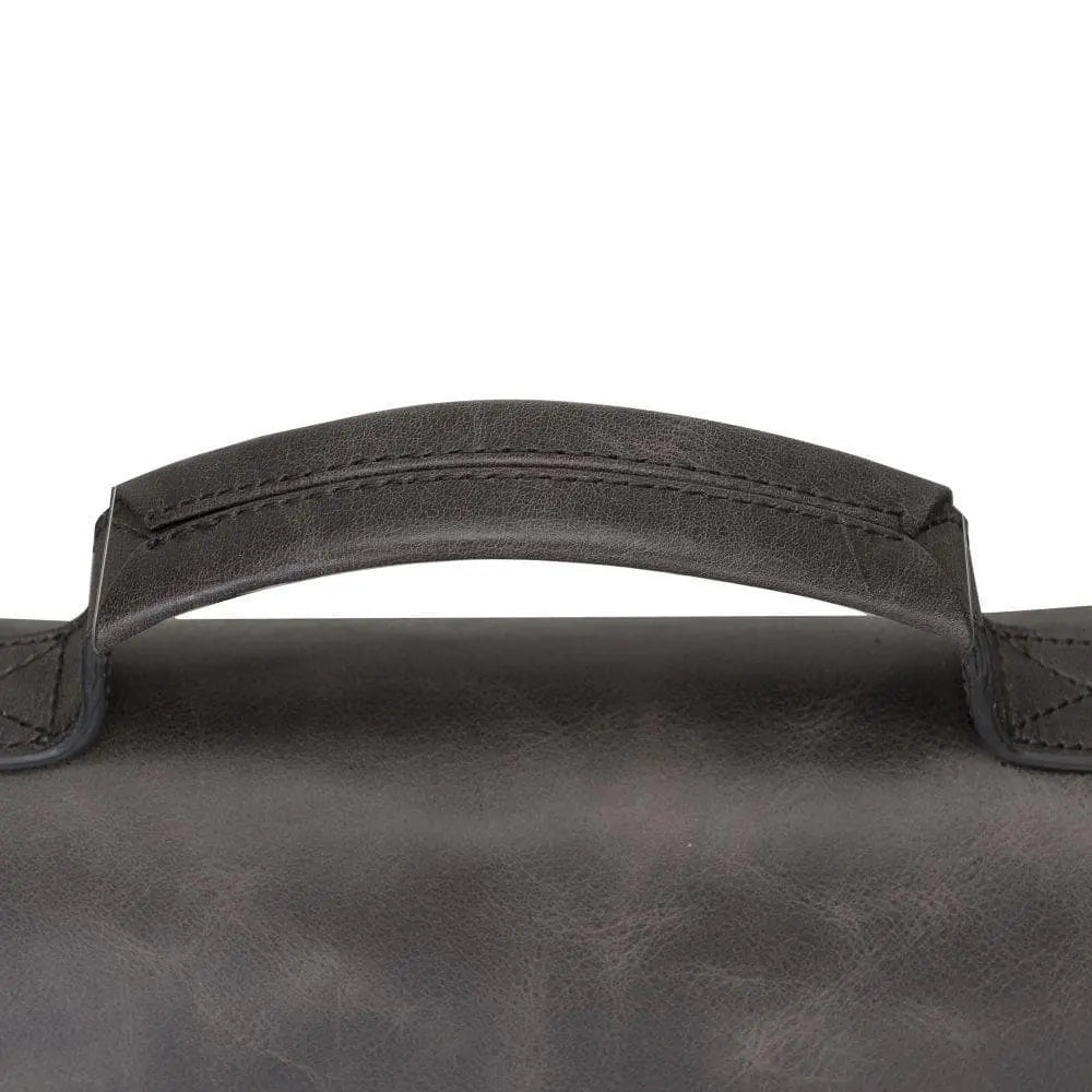 Olympus Genuine Leather Bag, Briefcase, Notebook Bag - 13"/17" Silver Epimetheus