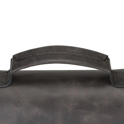 Olympus Genuine Leather Bag, Briefcase, Notebook Bag - 13"/17" Silver Epimetheus
