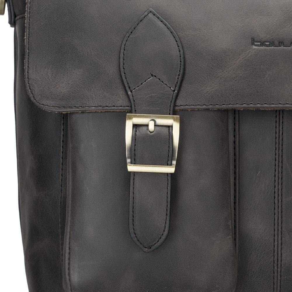 Olympus Genuine Leather Bag, Briefcase, Notebook Bag - 13"/17" Silver Epimetheus