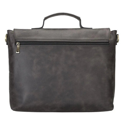 Olympus Genuine Leather Bag, Briefcase, Notebook Bag - 13"/17" Silver Epimetheus