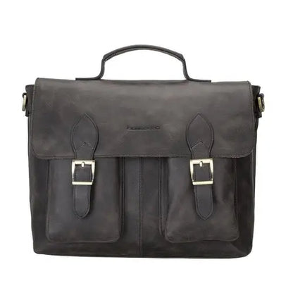Olympus Genuine Leather Bag, Briefcase, Notebook Bag - 13"/17" Silver Epimetheus