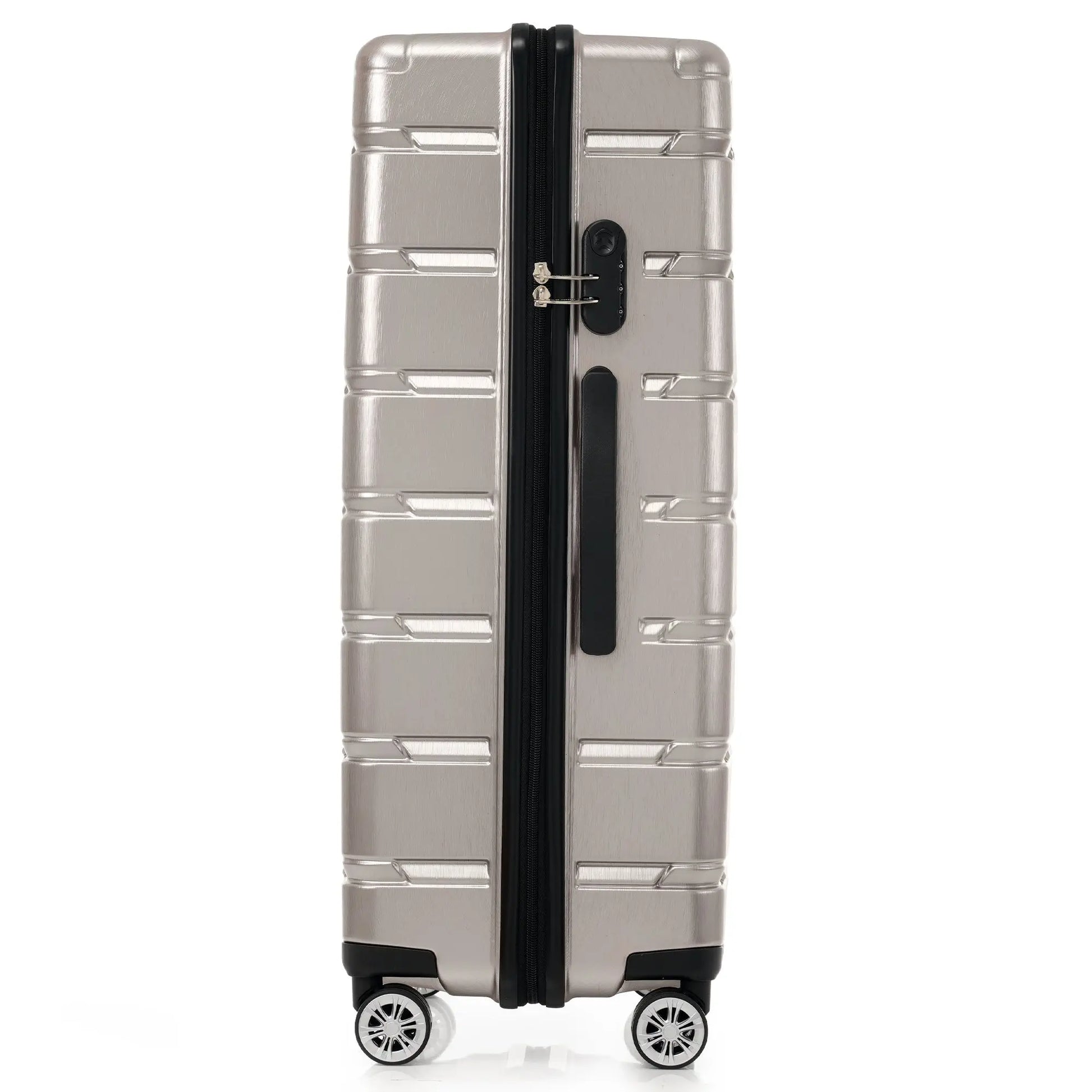 Hardshell Luggage Set 3 Piece, Durable ABS+PC Travel Suitcase with Sangria Beech