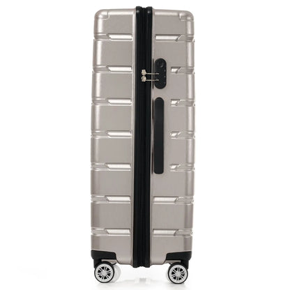 Hardshell Luggage Set 3 Piece, Durable ABS+PC Travel Suitcase with Sangria Beech