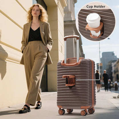 Hardshell Luggage Set with TSA Lock, 360° Spinner Wheels, Lightweight