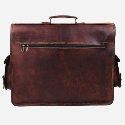 Vintage Leather Messenger Bag Mens. Salmon Alder