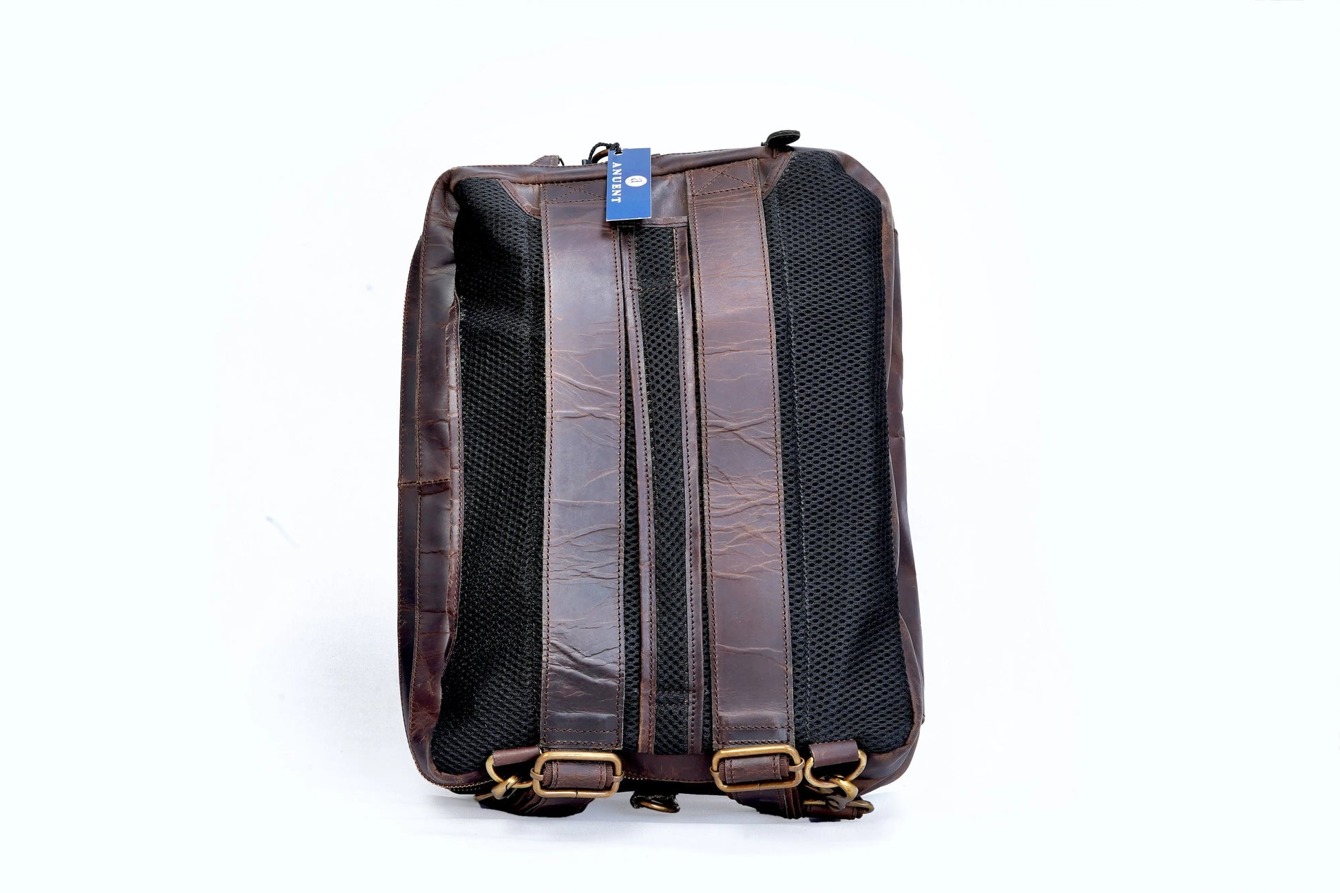 Handmade Buffalo Leather Convertible Backpack. Salmon Alder
