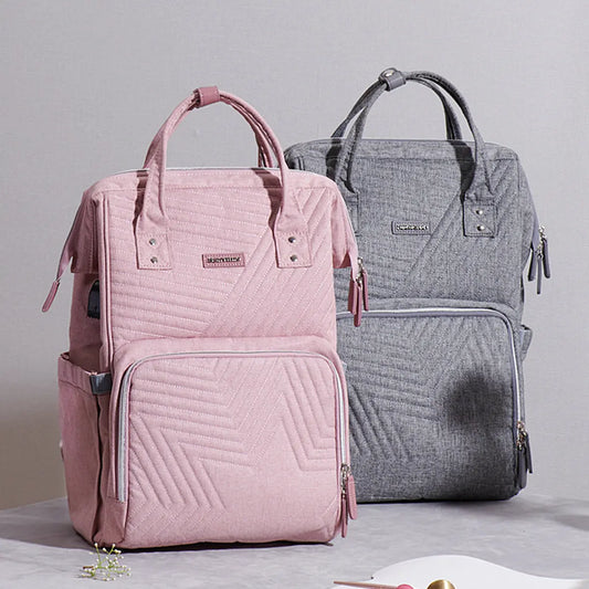 Quilted Diaper Baby Backpack Maroon Chronos