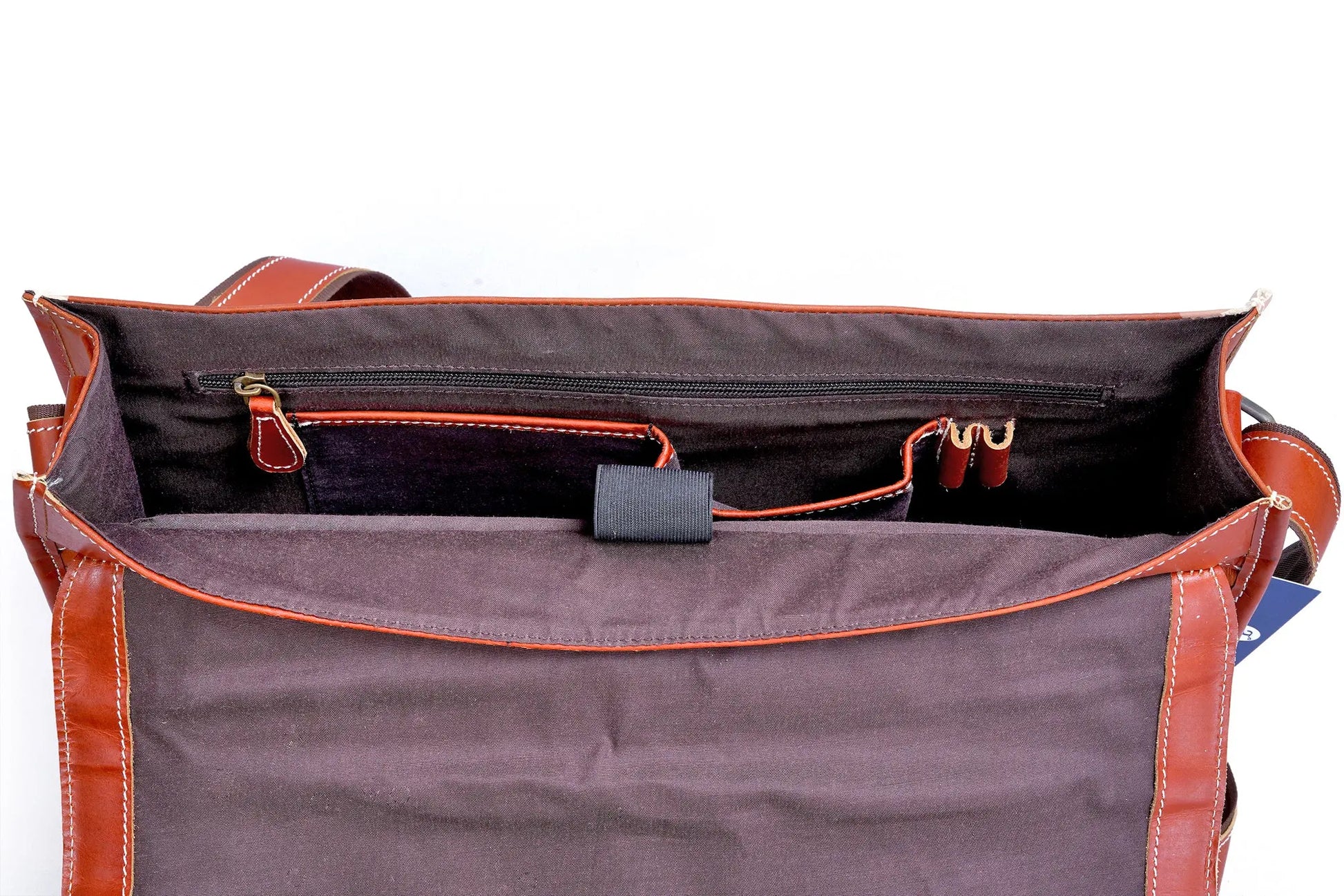 Handmade Buffalo Leather Orange Crossbody Messenger Bag. Salmon Alder
