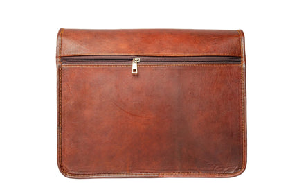 Combo Of 2 , Brown Leather Backpack And Laptop Briefcase . Salmon Alder