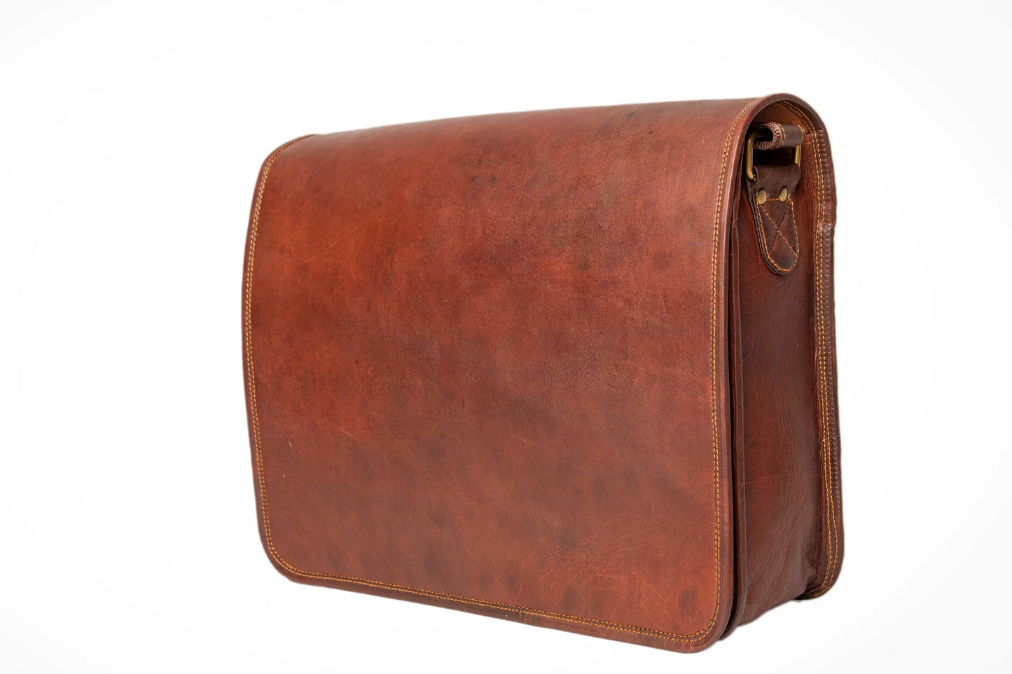 Combo Of 2 , Brown Leather Backpack And Laptop Briefcase . Salmon Alder