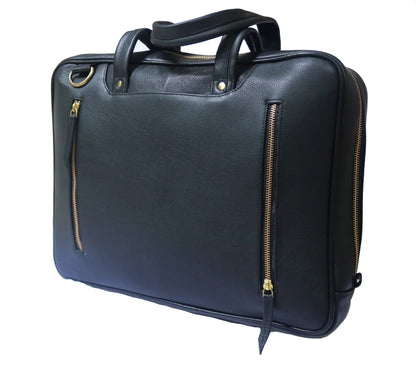 Combo Of 2 , Leather Laptop Briefcase And Leather Tote Bag . Salmon Alder