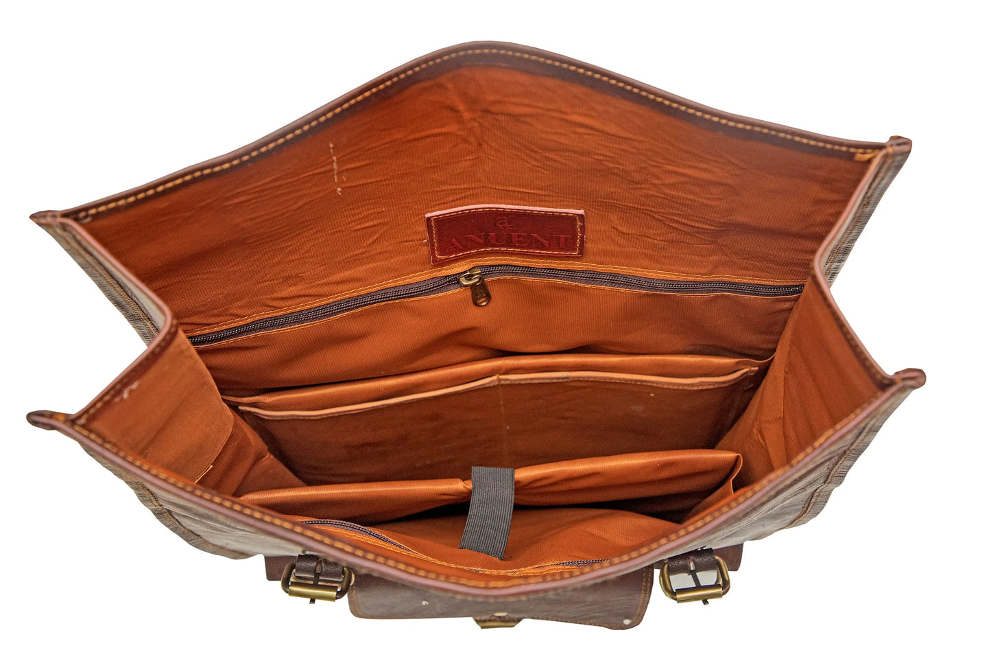 Genuine Leather Retro Rucksack Rolling Backpack Bag . Salmon Alder